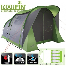 Палатка алюм. 4-х местная Norfin ASP 4 ALU NF