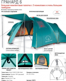 Трехкомнатная палатка Гранард 6